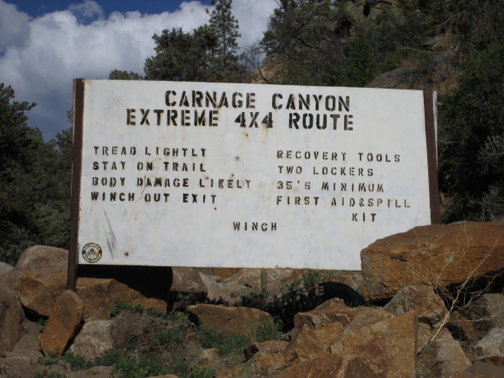 BV Carnage - Entrance Sign